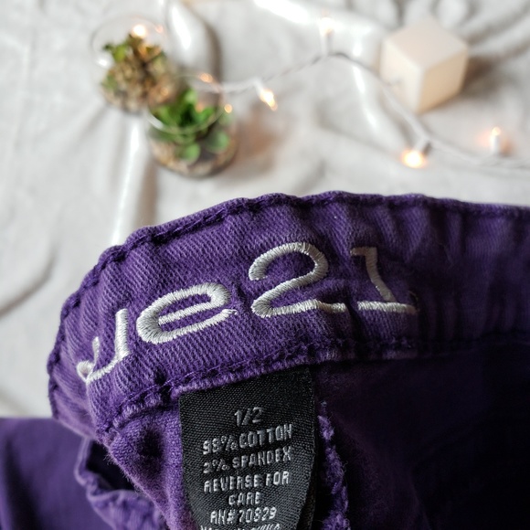 Rue21 Distressed Eggplant Colored Skinny Jeans - Picture 2 of 7